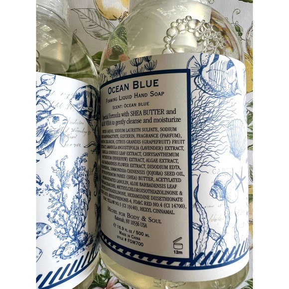 3 Michel Design Works Ocean Blue Foaming Hand Soap Wash with pump - Picture 6 of 9